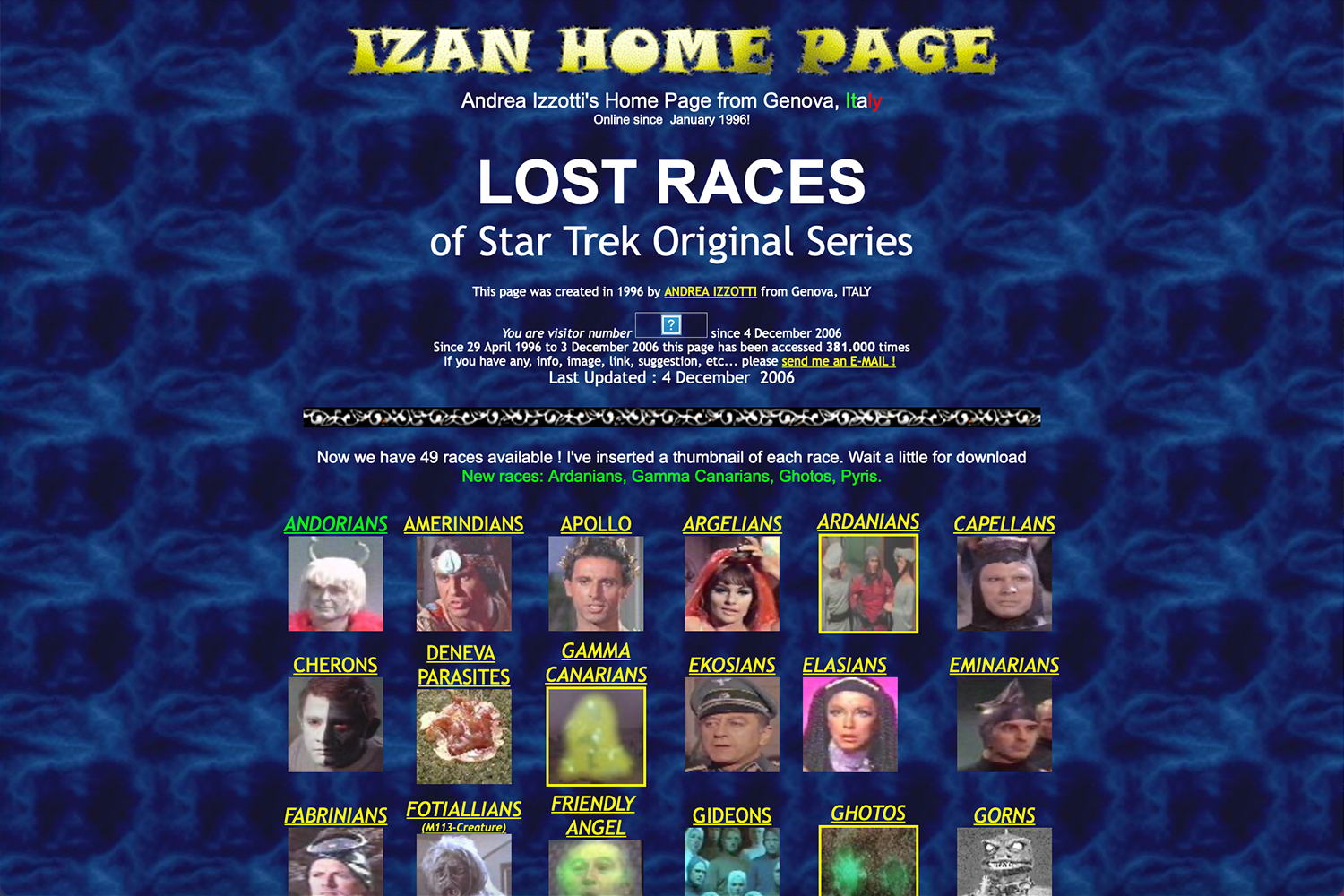 Izan Home Page