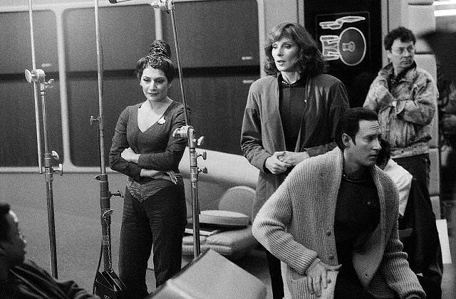 Marina Sirtis and Gates McFadden