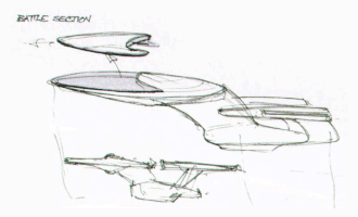 Enterprise-D saucer separation concept art