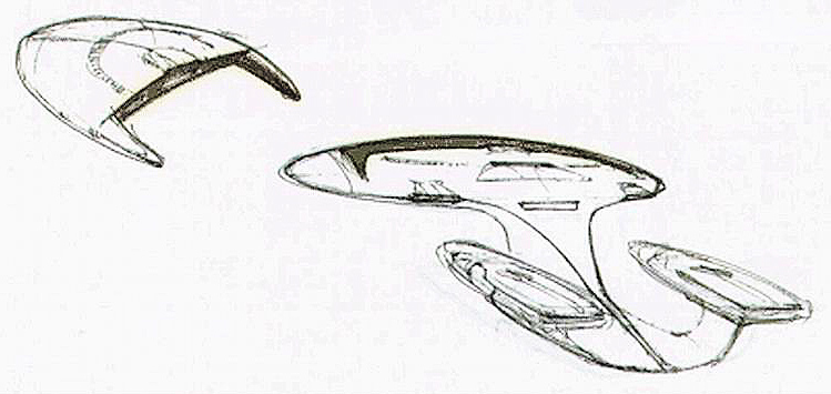 Enterprise-D saucer separation concept art