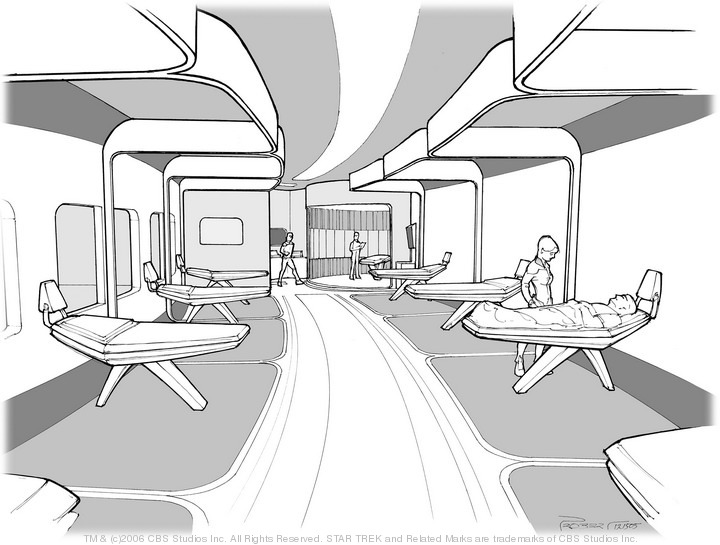 Galaxy-class isolation ward concept art