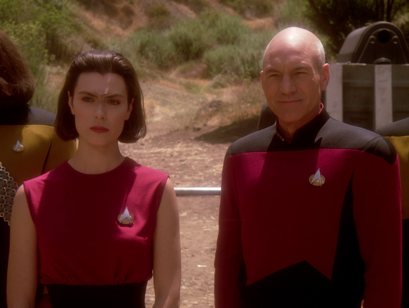 Ro Laren and Jean-Luc Picard