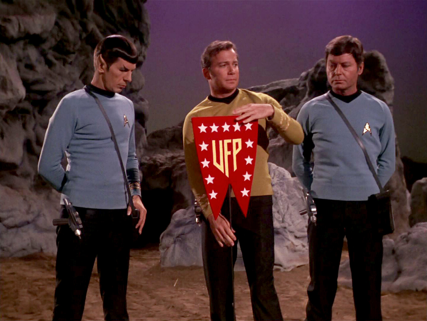 Spock, James Kirk and Leonard McCoy