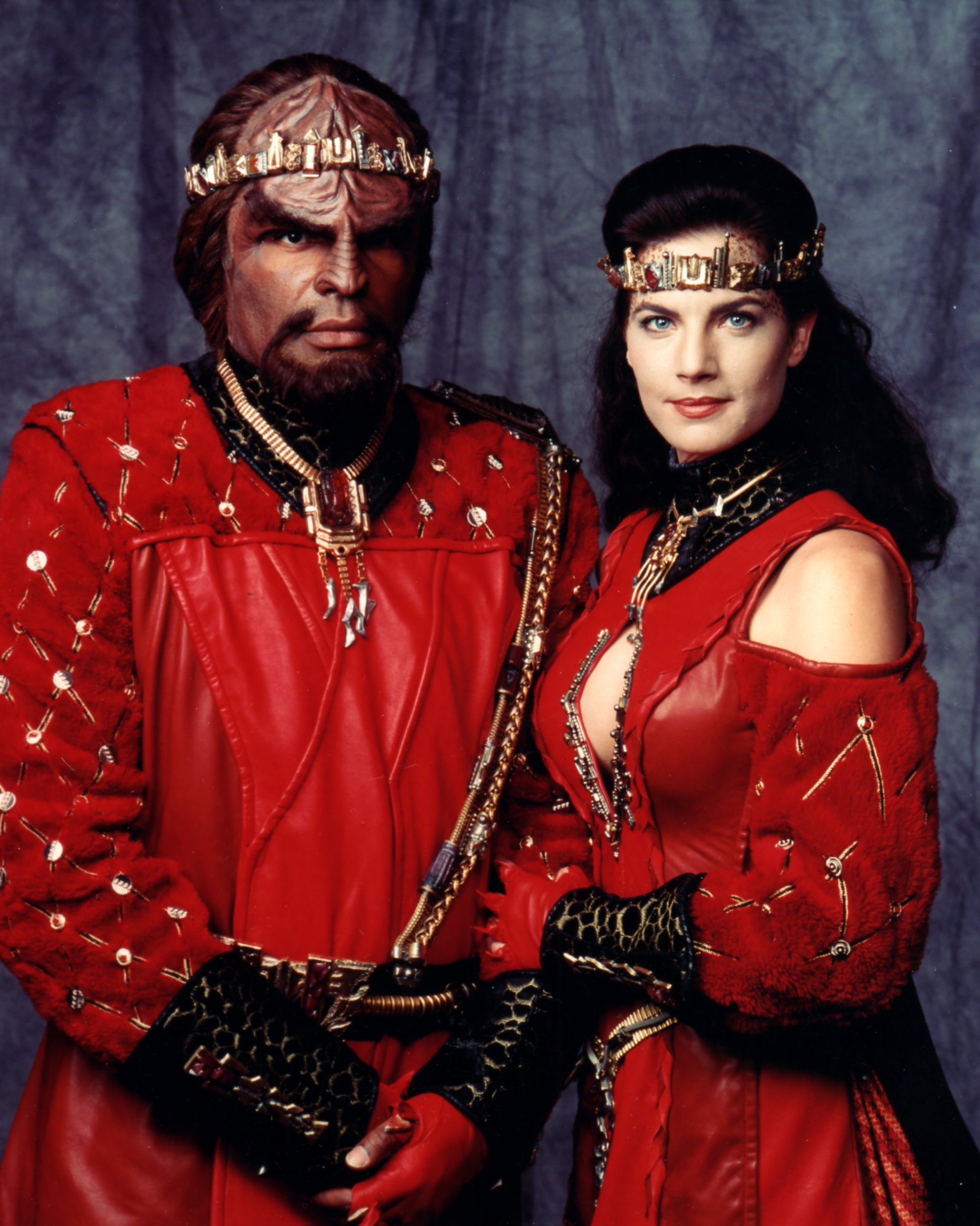 Michael Dorn and Terry Farrell