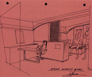 Enterprise Kirk's quarters concept art