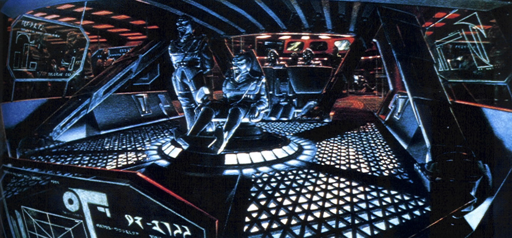 Klingon battle cruiser bridge concept art