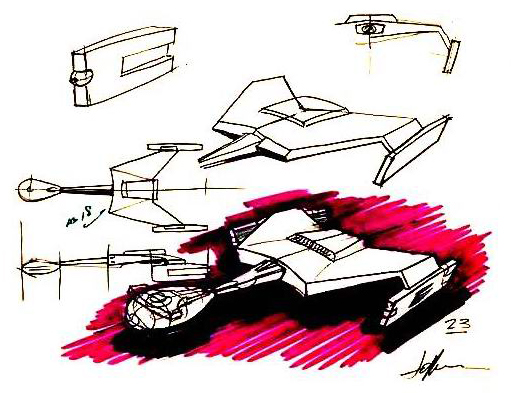 Klingon battle cruiser concept art